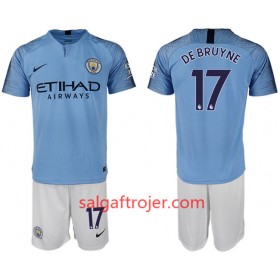 Manchester City Fodboldtrøjer DE BRUYNE 17 Børn Hjemmebanesæt 2018/19 Kort ærmer